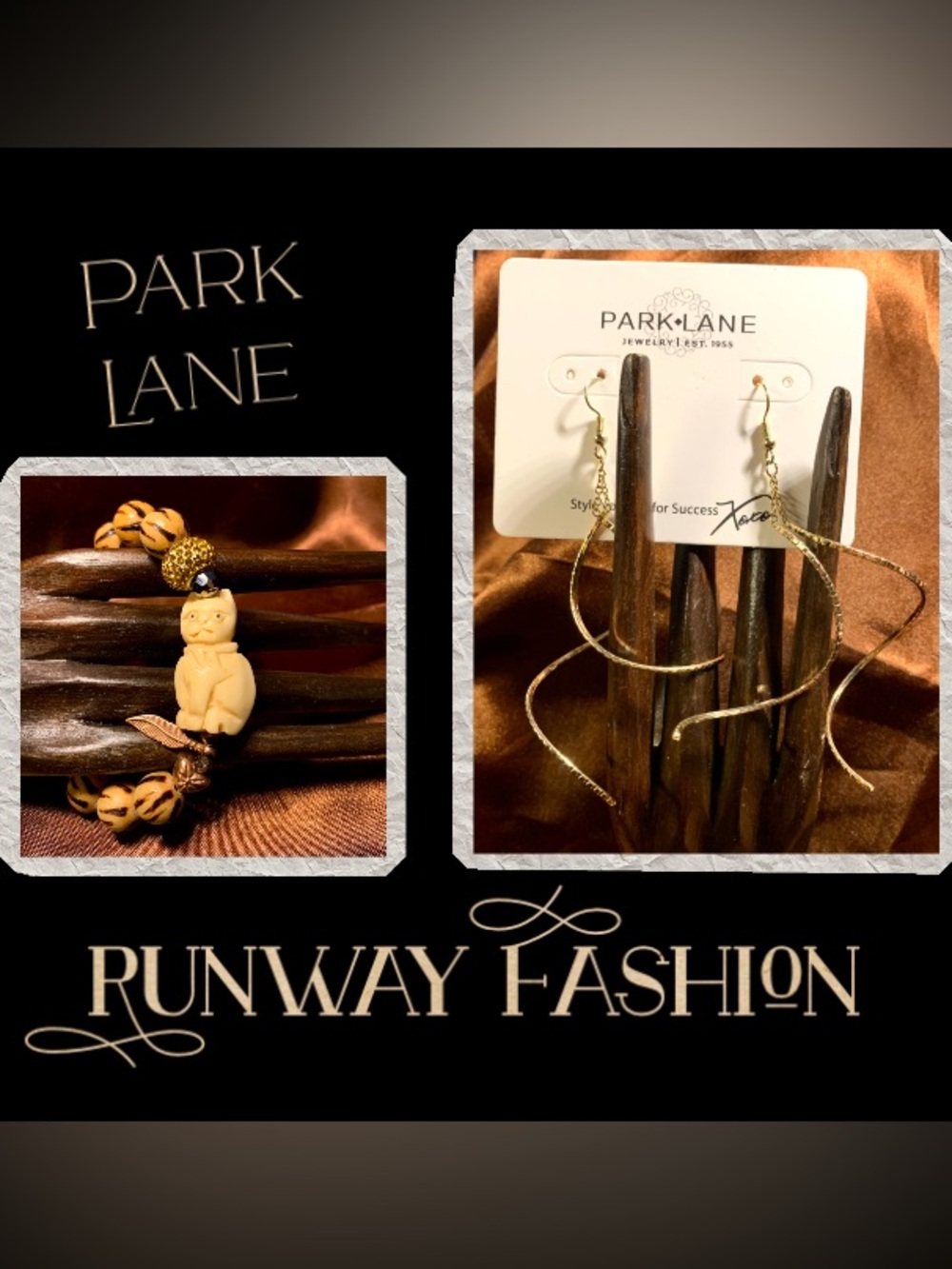 5 PC Runway High Fashion Gold Tone Set - Picture 2 of 8